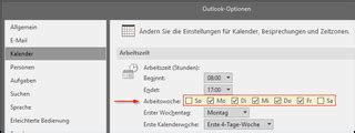 Personnaliser Les Jours Ouvrables Dans Le Calendrier Outlook