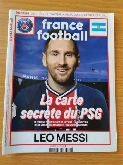 Magazine France Football Fevrier 2021 Leo Messi La Carte Secrete Du Psg