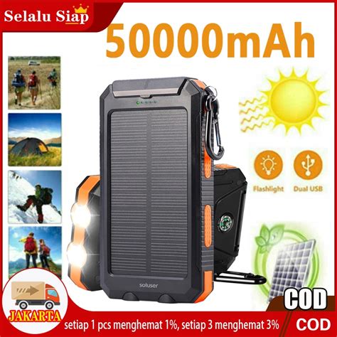 Jual Rechargeable Solar Power Bank Awet Tahan Lama Power Bank Terbaik