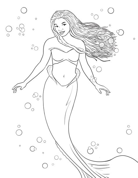 Ariel Coloring Pages Free The Little Mermaid Coloring Pages Printables