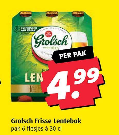 Grolsch Frisse Lentebok Aanbieding Bij Boni 1Folders Nl