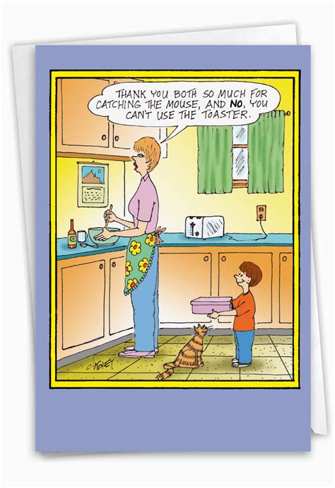 Adult Humorous Mouse And Microwave Birthday Mother Card Tom Cheney