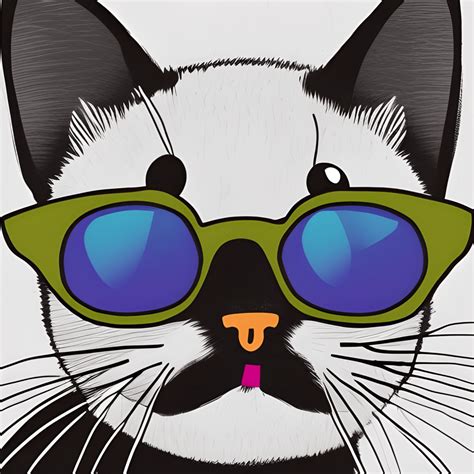 Cat Wearing Sunglasses Graphic · Creative Fabrica