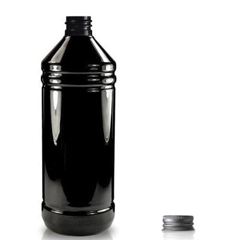 1000ml Black Bottle With Metal Cap Ampulla Ltd 0161 367 1414