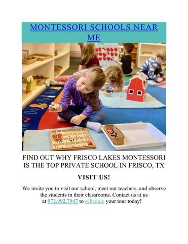 Montessori schools near me by Frisco Lakes - Issuu