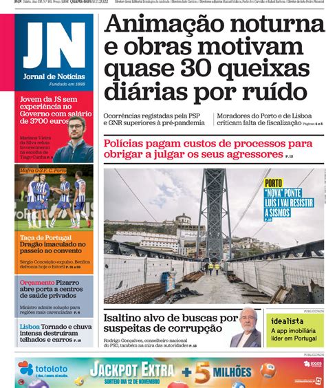 Capa Jornal de Notícias 9 novembro 2022 capasjornais pt