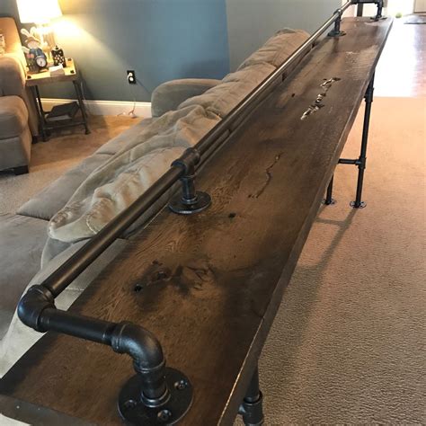 Reclaimed Barn Wood Sofa Bar Table 6ft Restaurant Counter Etsy Bar