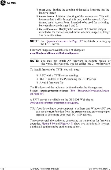 Ge Mds Ds Mercury Wireless Ip Ethernet Transceiver User Manual Book