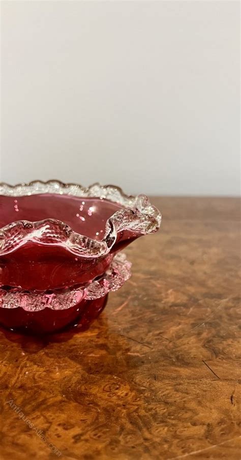 Antiques Atlas Antique Victorian Quality Cranberry Glass Bowl