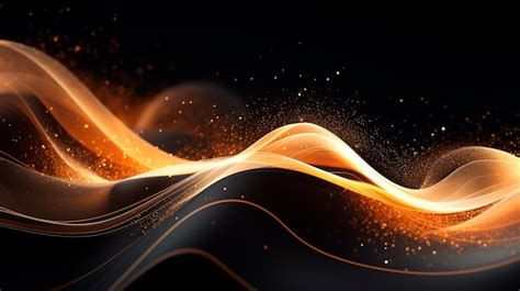 Premium AI Image Abstract Orange And Black Background Generative AI