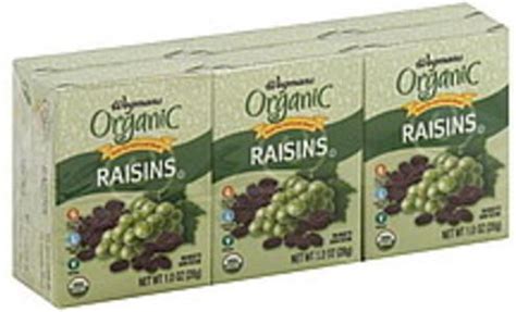 Wegmans Organic Raisins 6 Ea Nutrition Information Innit