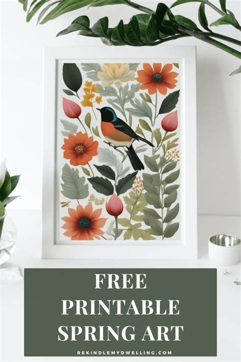 Free Printable Spring Art Rekindle My Dwelling