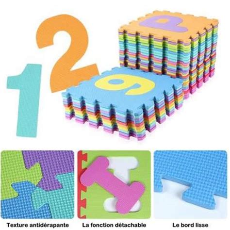 Pcs Tapis De Jeu Puzzle Mousse Alphabets Chiffres Cdiscount Jeux