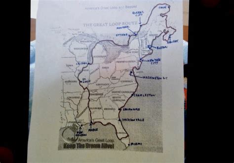 Map Of The Great Loop Route - Maping Resources