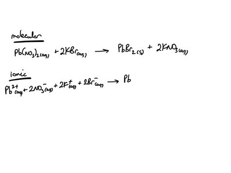 Solved 2aqueous Solutions Of Aqueous Leadii Nitrate And Sodium Iodide Are Mixed Show Three