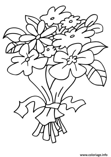 Coloriage Bouquet Fleurs Maternelle Dessin Bouquet De Fleurs à imprimer