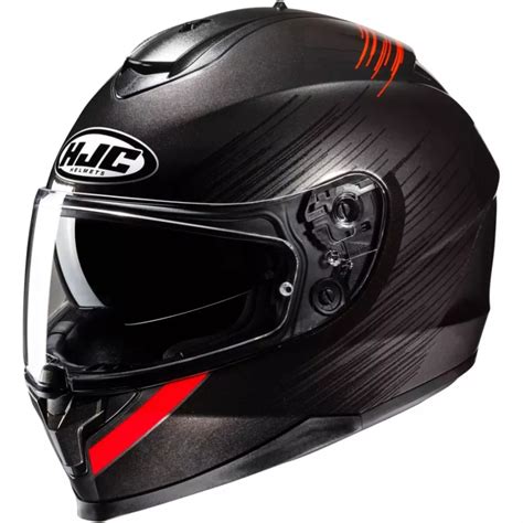 Casque Hjc C N Sway Mc Noir Rouge Casque Int Gral