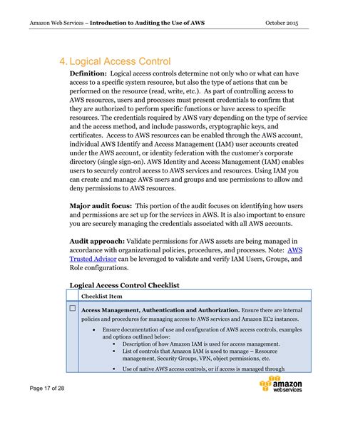 Aws Auditing Security Checklist Pdf