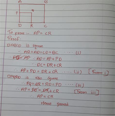 P Is Any Point In The Square ABCD DPQR Is Another Square Prove That