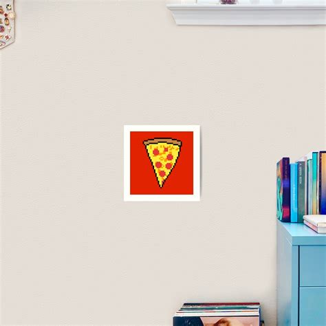 Pepperoni Pizza Slice Pixel Art Art Print For Sale By Oggi Redbubble