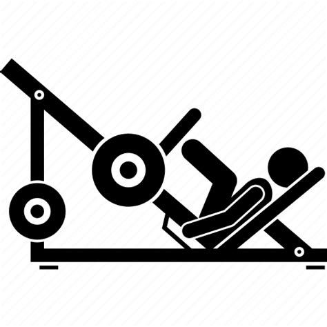 Gym Leg Leg Press Machine Weight Training Workout Icon