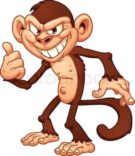 Evil Cartoon Monkey Stock Vector Colourbox