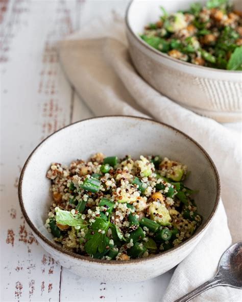 Crispy Chickpea Quinoa And Green Bean Salad Nha