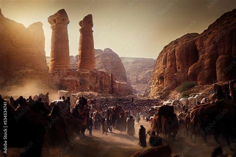 Photo AI Generated Image Of Old Testament Exodus Israelites Of Egypt