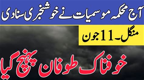 Weather Update Today 11 June Heavy Rains Hails Winds Expected In