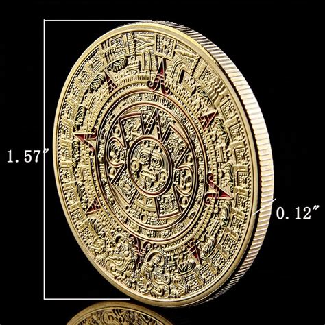 Joygulls Calendario azteca maya de México coleccionable de monedas de