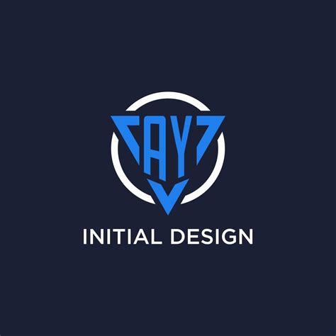 Ay Monogram Logo With Triangle Shape And Circle Design Elements