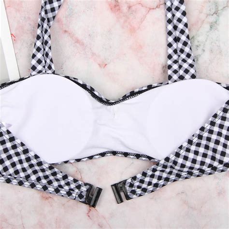 High Waist Swimwear Plaid Bikini Two Piece Hot Sexy Bikini Ohyeah