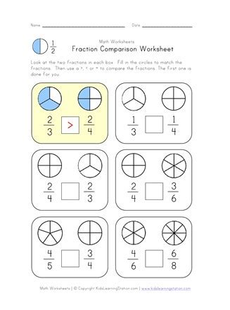 50+ Comparing Fractions with Unlike Denominators worksheets for - Worksheets Library