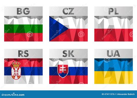 Slavic Countries Flags Stock Vector Illustration Of Republic 47411376