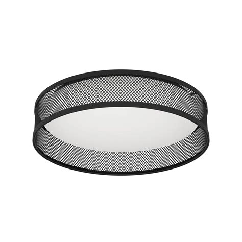 Led Plafondlamp Luppineria Gevlochten Staal Zwart Lampen24be