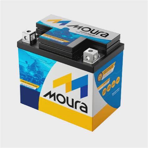 Bateria Agm Moto Moura 12V 5Ah MA5 D Ez Cub Nh Aero Nps 50 Ruckus Nxr