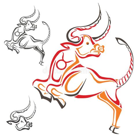 Bull Taurus Logo Template Ilustración Del Vector Ilustración De