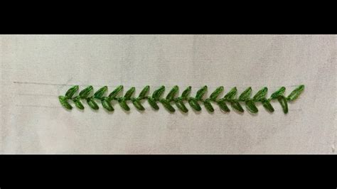 Embroidery Stitch FEATHER CHAIN STITCH YouTube