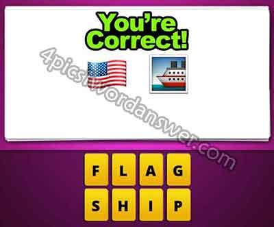 Guess The Emoji Usa Flag and Ship | 4 Pics 1 Word Daily Puzzle Answers