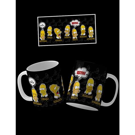 Caneca Porcelana Homer Simpson Shopee Brasil