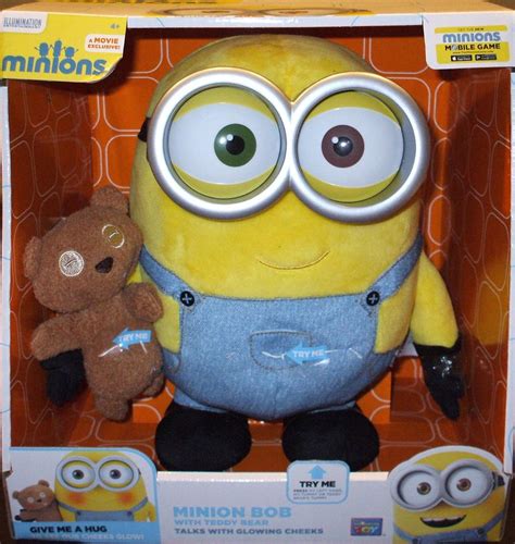 MINIONS Movie MINION BOB with TEDDY BEAR Talking + Sounds & Glowing ...