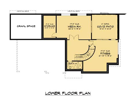 5 Bedroom Modern Style Walkout Basement House Plan 1449 The Oslie 1449