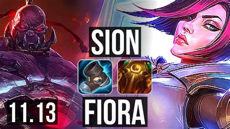 SION Vs FIORA TOP 5 0 10 300 Games EUW Diamond V11 13 YouTube