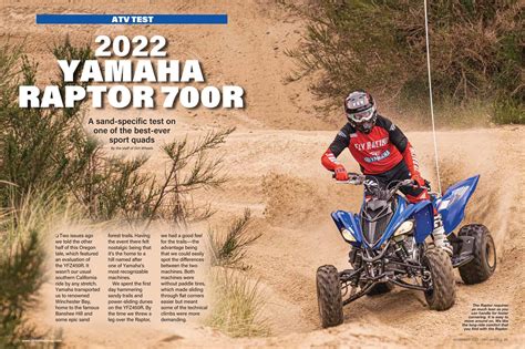 Atv Test Yamaha Raptor R Dirt Wheels Magazine