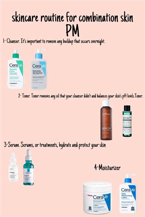 Skincare Routine For Combination Skin Pm Oily Skin Care Routine