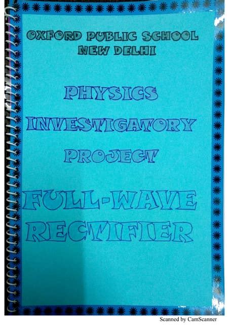 Full Wave Rectifier Physics Investigatory Project Pdf