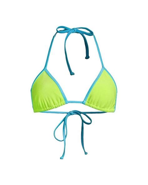 Frankie S Bikinis Synthetic Tia Terry Bikini Top In Green Lyst