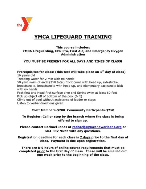 Ymca Lifeguard Training Flyer 2015 By Amanda Spillman Issuu