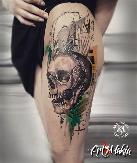 Abstract Skull Tattoo by ArtMakia on DeviantArt