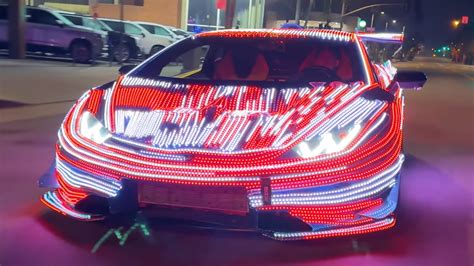 Worlds Brightest Lamborghini Huracan Is Wrapped In Leds